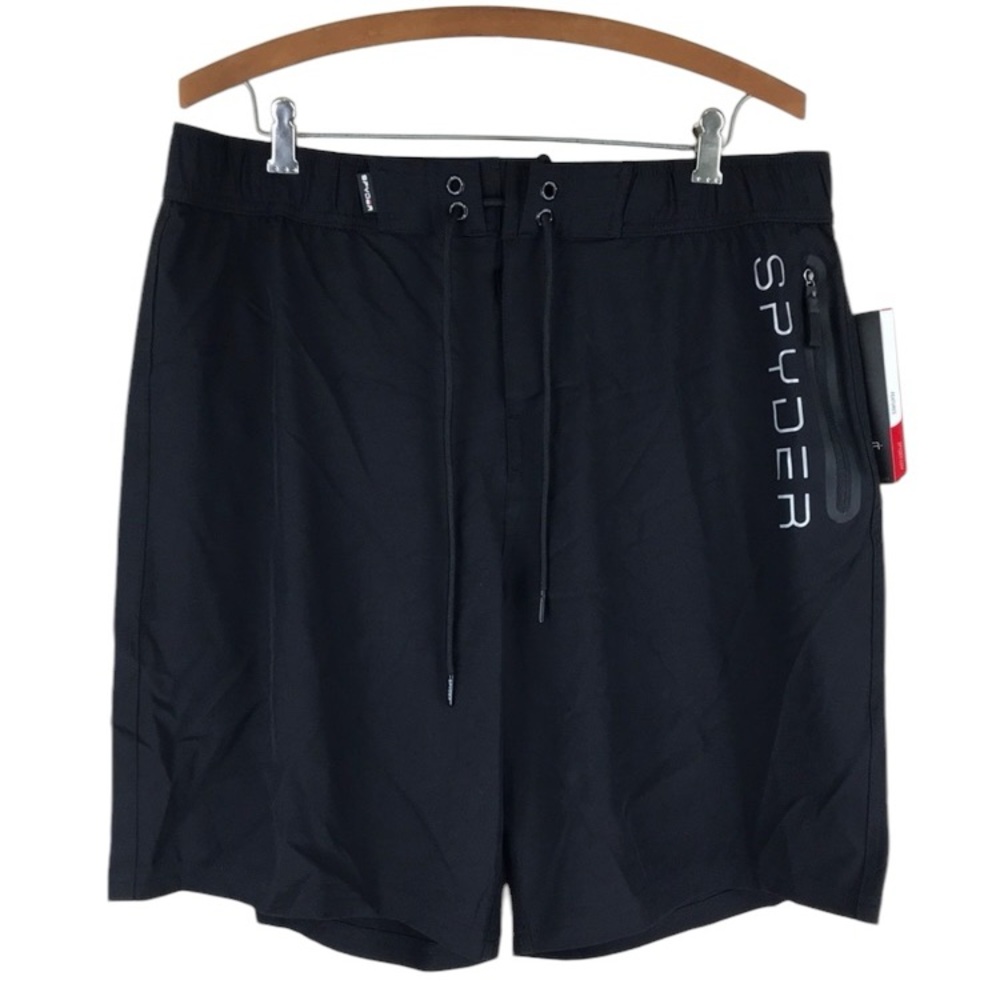 SPYDER Side Logo Hybrid Black Board Shorts NWT